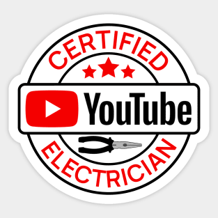 Certified YouTube Electrician Sticker